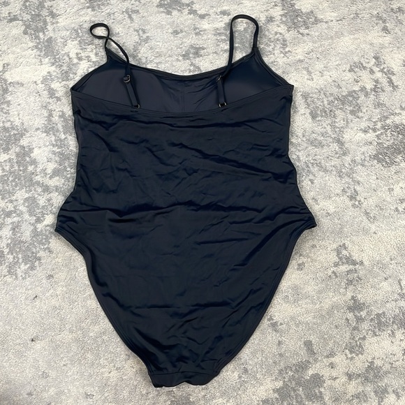 New Andie Swim Classic The Amalfi One Piece Swimsuit Black Scoop Neck Sz XL - Picture 4 of 13